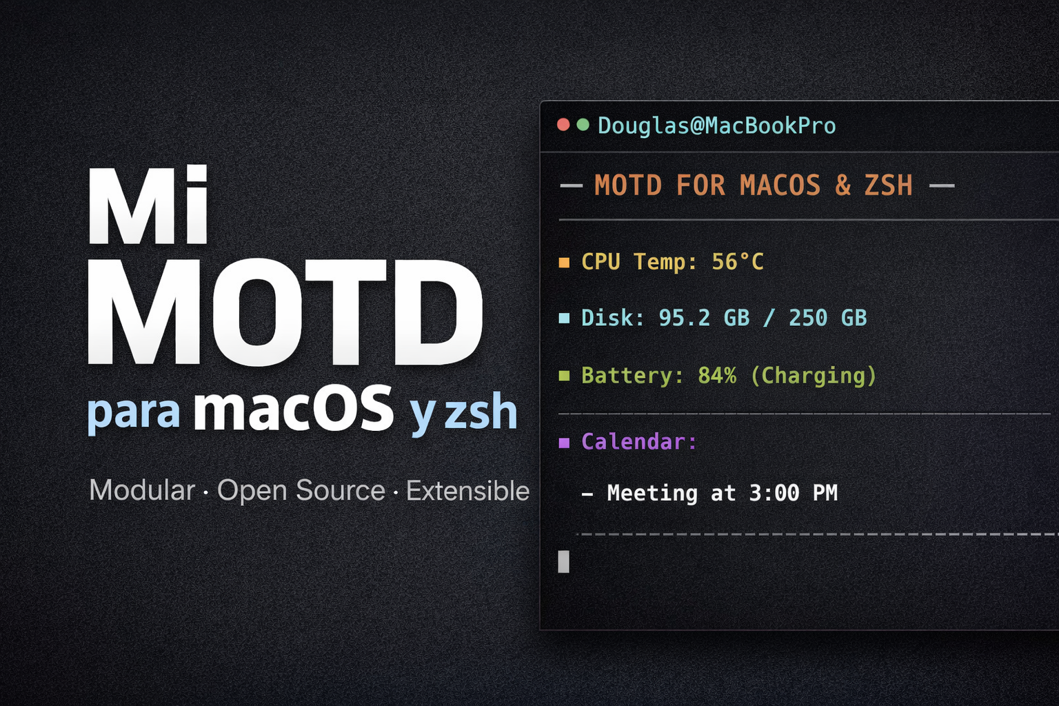 MacOS MOTD zsh